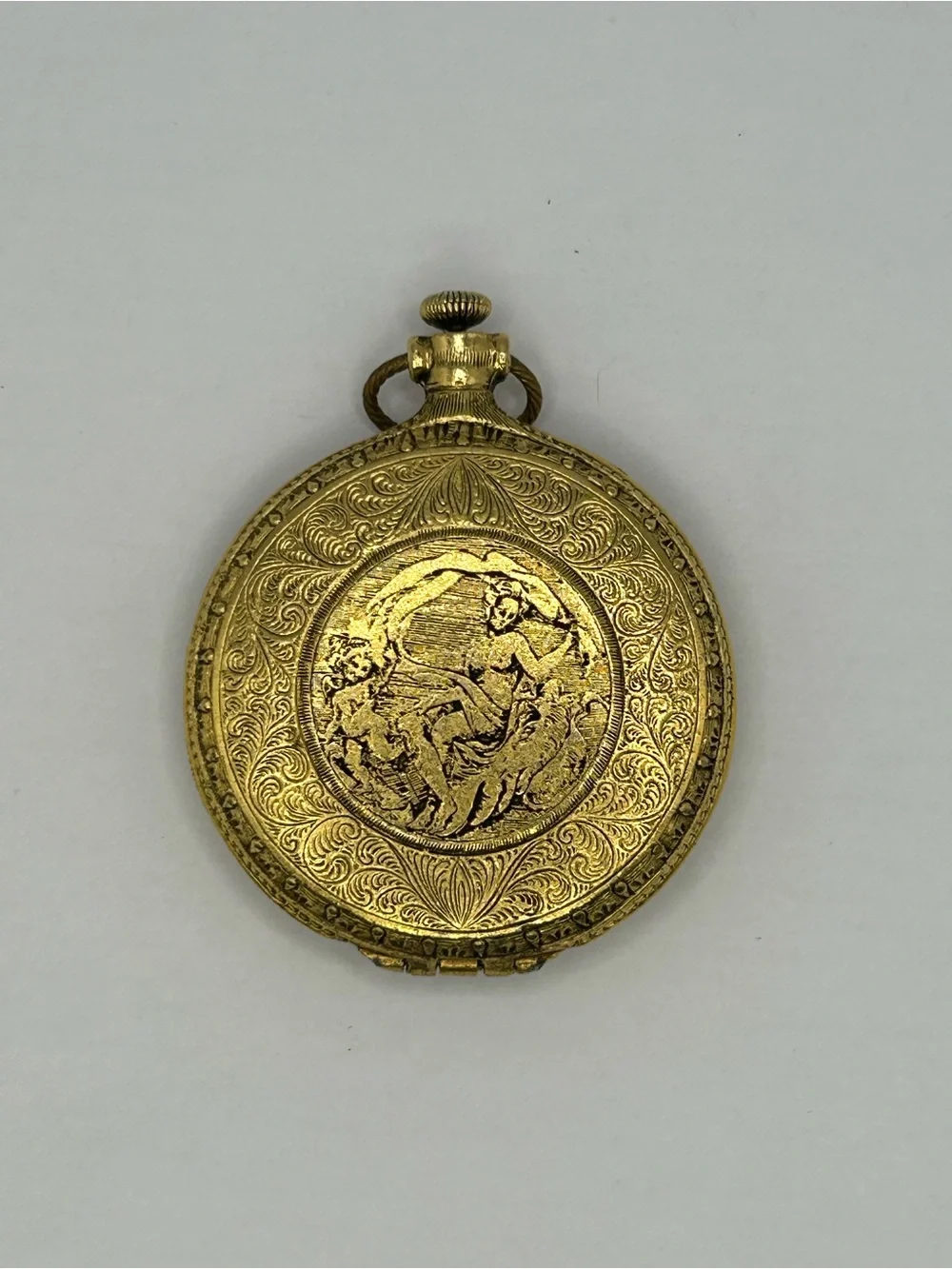 NEW VTG Makeup Powder Compact pocket Watch Max Factor Goldtone/ Mirror Aphrodite